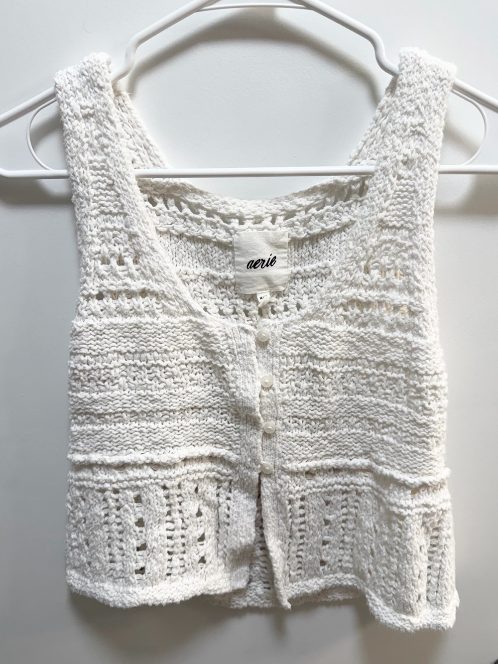 aerie crochet sweater vest tank